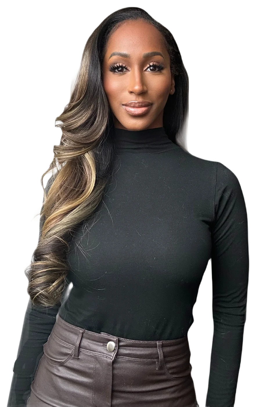 Dr. Alexandria Lightning in a black turtleneck